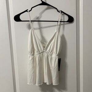 NWT White Spaghetti Strap Top